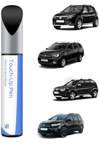 PARTS4EV 676 Noir Nacre/Perlmutt-Schwarz Metallic Vernice per riparazioni per Dacia Esatta corrispondenza – Riparazione di graffi e scheggiature