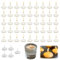 50 Pezzi Candele Galleggianti Bianche, Decorative Candele Galleggianti Non Profumate, 3.8 x 1.5 cm Candele ad acqua, Crea un'atmosfera, per Matrimoni, Anniversari, Piscine, San Valentino, Natalizie