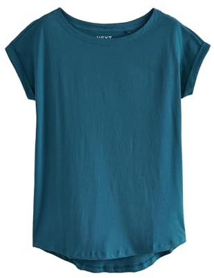 NEXT Femme T-Shirt à Mancherons Bleu Sarcelle S