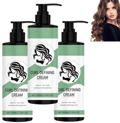 Locken-Defining-Creme, Glättungscreme für welliges Haar, langanhaltend gegen Frizz, geeignet für trockenes oder strapaziertes Haar