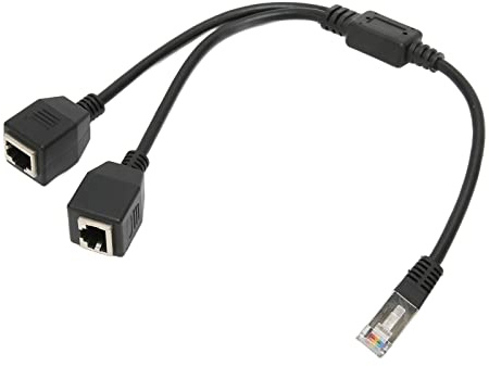 Xiuganpo Ethernet Splitter 1 Till 2-kabel med Stabilare Anslutning, Lämplig för DSL-Modem och Fiberoptiskt Modem, Snabb Bufferthastighet för Internetanvändning