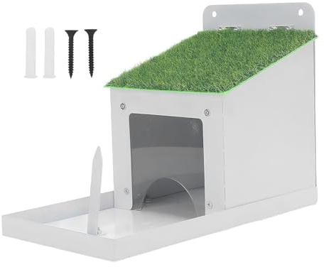Mangeoire pour écureuils - Support mural en métal pour épis de maïs - Station d'alimentation pour animaux sauvages pour l'extérieur - Construction robuste, design facile à installer, capacité