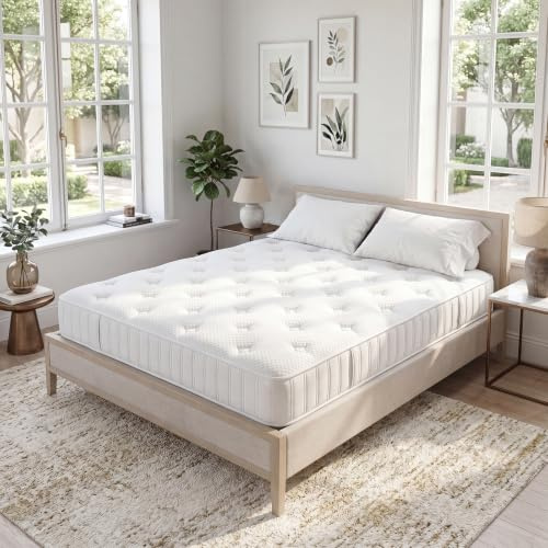 LIFEZEAL Matelas 20 cm à Ressorts Ensachés, Fermeté Moyenne avec 7 Zones de Soutien Ergonomique, Matelas en Mousse Hybride pour Adultes et Adolescents (200 x 140 cm)