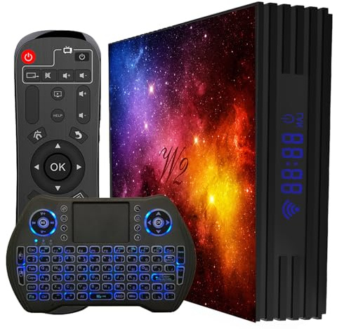 4 GB RAM 64 GB ROM Android 12 TV-box med minitangentbord, dubbel WiFi 2.4G/5G, BT 4.2, 4K UHD 3D-videostöd, HDMI och USB 2.0 ingår