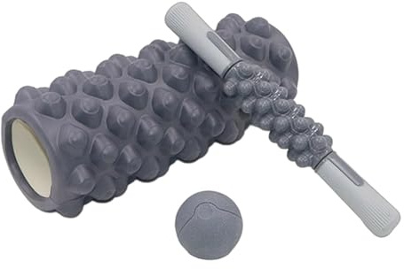 Fascia rulle-set 2 delar | Regenerering med hög densitet | fasciarullar för muskelregenerering | avslappningsbollset för pilates styrketräning hemma gym resor