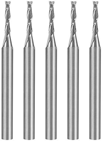 sourcing map 5Pcs 1/8Queue 1.5mmx8mm Carbure Fraisage Cutter CNC Router Bits 2 Flûte traversière