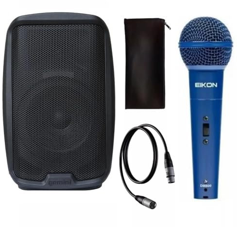 IMPIANTO AUDIO 844 PACK - kit composto da un diffusore 8 320 watt di picco e un microfono cardioide adatto per locali bar karaoke e altro