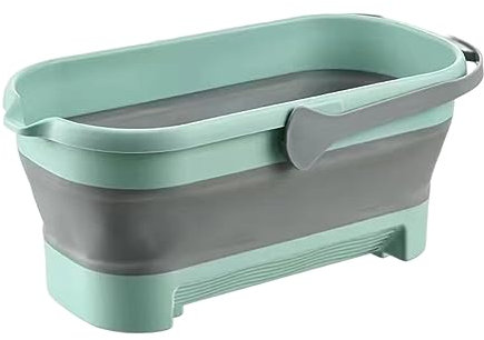 Starnearby Secchio Pieghevole per Mocio e Pulizie - Rettangolare con Manico - Lavapavimenti