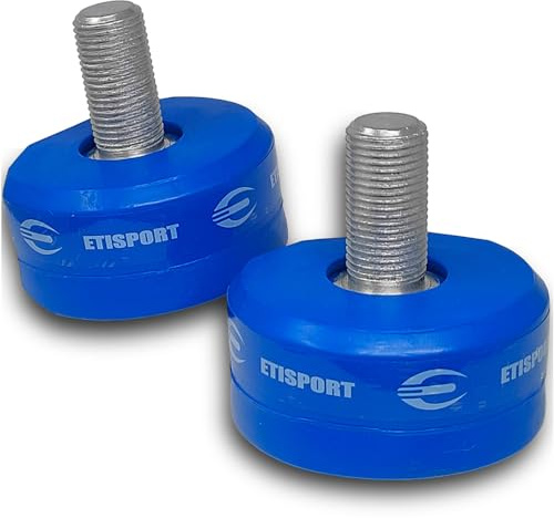 ETISPORT Par de Frenos Profesionales de Hockey Patines Fabricados en Caucho de Alta Resistencia. Ligeros Paso de Rosca estándar 16x1,25 mm (Azul)