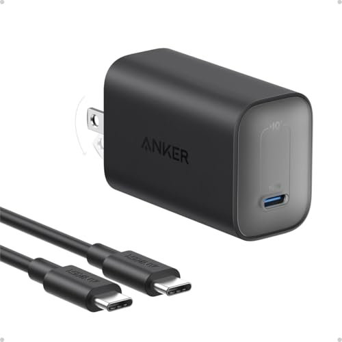 Anker Nano Charger, 100W Foldable Type C Charger for iPhone 17 Series, and All USB C Devices, 6FT USB-C Cable Included, Compatible with MagSafe