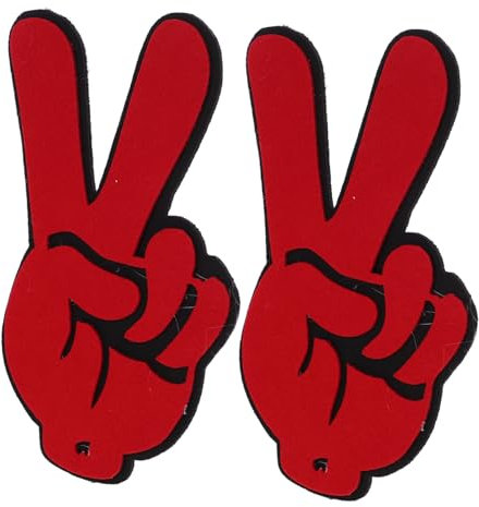 CHILDWEET 2stücke Sport Cheerleading Finger Filz Tuch Victory Hand Geste Für Teams Partys Geschenke