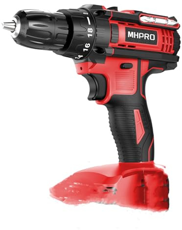 MHPRO Taladro inalámbrico 18+1 cuerpo de 21 V, no incluye batería ni cargador