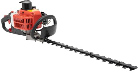 Tagliasiepi a benzina, 22,5 cc, tagliasiepi a 2 tempi, 0,65 kw, lunghezza di taglio 65 cm, manico girevole 90°, doppia lama, decespugliatore