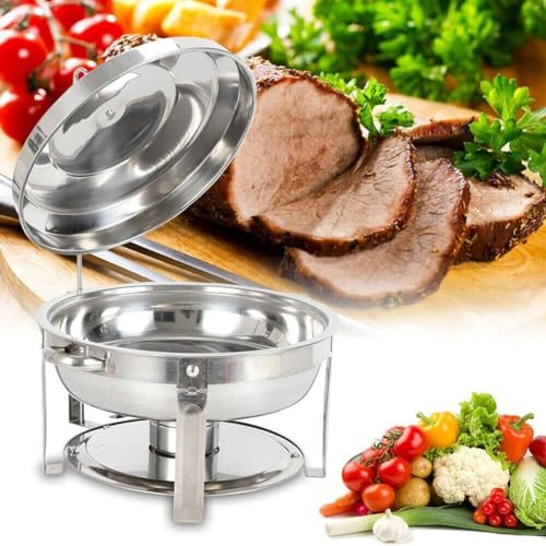 OGMOYT Chafing Dish Food Warmer, Stainless Steel Warming Container, Chafing Dish Buffet Set for Parties Buffets Weddings Parties Banquets Catering Events 7.5 L