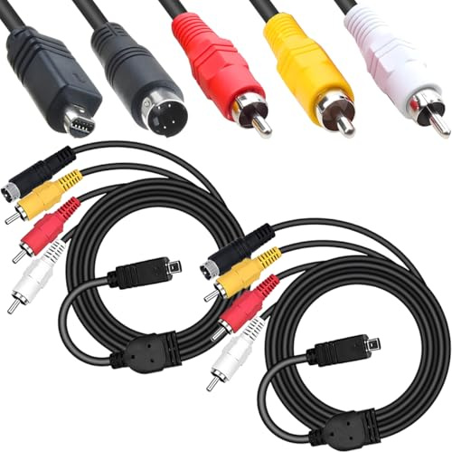 HAAMNING7 2 piezas Cable de audio y vídeo videocámara para Sony Handycam Cable AV S-Video TV videocámaras para Sony Handycam de las series DCR-DVD/DCR-HC/DCR-SX/DEV/DCR-SR/HDR-CX