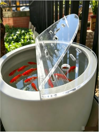Akryl runt fisktanklock | Genomskinlig akryl i flera storlekar: Runt akvariumlock(100cm/39in)