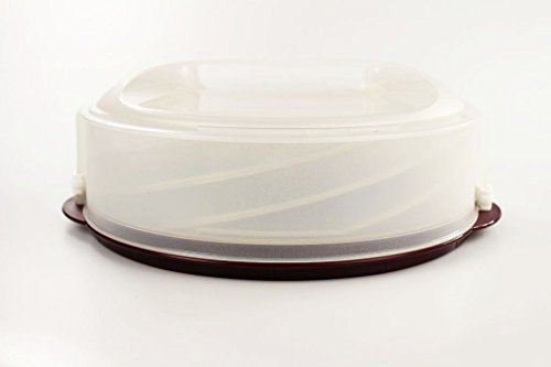 Tupperware Glitter BlackBerry 31.5 cm Round Cake Storage Container with Adjustable Lid