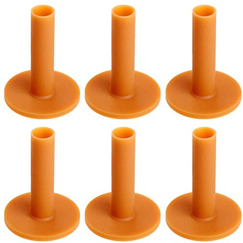 BESLIME Tees en Caoutchouc, 6 pcs Golf Tees Holder, Durable et incassable, Différentes Tailles pour Tapis d'entraînement, 45mm/60mm/70mm