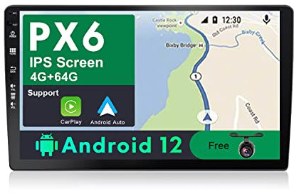 JOYX PX6 Android 10 Car Stereo Head unit | 9 Inch | 4G-RAM / 64G-ROM | Free Backup Camera | GPS 1 Din | Support Bluetooth4.0 HDMI 4K-Video AHD-Camera Sat Nav WIFI Steering Wheel DAB Carplay Google
