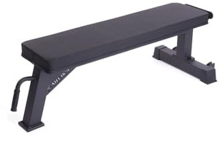 Atletica B1 Flachbank | Vertical Storage Option | Studio-Qualität | Stabil mit 26kg Eigengewicht | Klasse H Zertifiziert… Material Mesh