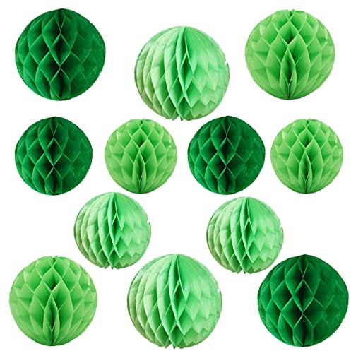 YLY's love Papier Wabenball Dekoration 12 Stück 20cm 25cm Papier Honeycomb Balls pompom Deko zum Aufhängen Seidenpapier schöne Dekor für Geburtstag Hochzeitsfest Party Brautduschen Wohnungdeko (Set-1)