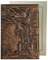 YHH Notizbuch din A5 Liniert, Vintage Leder Tagebuch, 200 Seiten, Geprägte, Hardcover, Zeichenbänder, Reisetagebuch Notebook Geschenk für Männer Erwachsene Mädchen Jungen Kinder, Drachen3D Kupfer