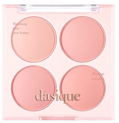 Dasique Blending Mood Cheek #07 Candy Berry | 4 Blendable Shades in Lightweight Smooth Powder | Vegan | Blush