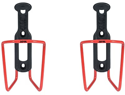 ZEFAL Bundle Pack - Aluplast 124 Aluminium Bicycle Water Bottle Cage, Universal, Red, 2 Pack