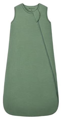 Mosebears Winterschlafsack Baby 2.5 Tog,Bambusfaser Baby Schlafsack, Extrem weich und warm(Dark Green,S(0-6 Monate))