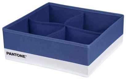 PANTONE Organizer Armadio e Cassetti Salvaspazio 1 Pezzo 4 Scomparti Biancheria Accessori, Organizer Cassetti Bagno Camera Portaoggetti, Organizzatore Armadio Cassetti Pieghevole 28x28x10 cm