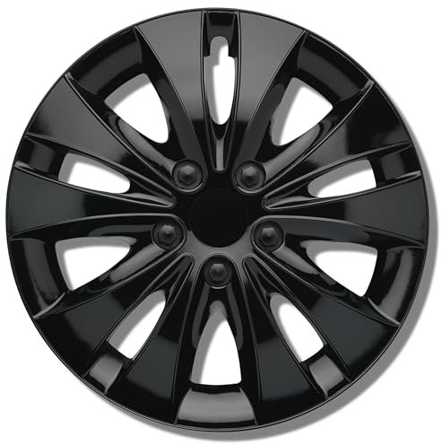 Einzelne 13 Zoll Schwarze Stormer Radkappe für Stahlfelgen - Radzierblende in 13-16 Zoll