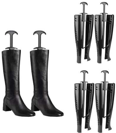 Arboles para botas, 2 pares de moldeadores de botas negras para botas altas hasta la rodilla, Black, 41.5cm