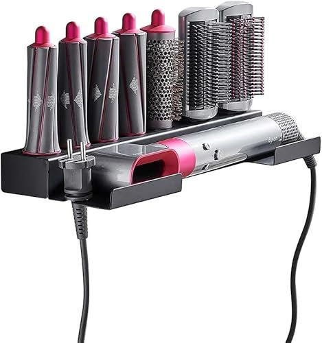 Foho Halterung für Dyson Airwrap, Halter Wandhalterung mit Schrauben und Kleber Halterung ohne Bohren Aufbewahrung