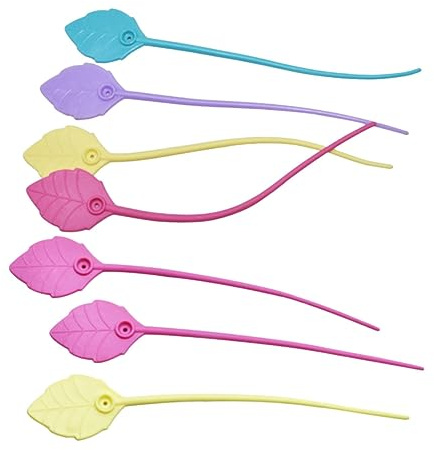 Mobestech Laccetto in Silicone a Forma Foglia 30 Pezzi Resistente e Flessibile per Sigillare Alimenti e Sacchetti da Forno Pratico e Decorativo