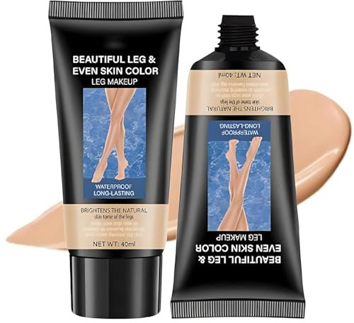 Bein Make Up Wasserfest Body Coverage Perfector Körper Concealer Tattoo Abdeckung Langanhaltend CC Cream Waterproof All Over Complexion Foundation Abdeckcreme Ohne Übertragung 40g*2 (Natürliche)