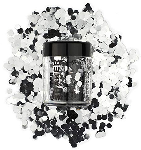 Stargazer Products Chunky Glitzer Streudose Silber, 1er Pack (1 x 5 g)