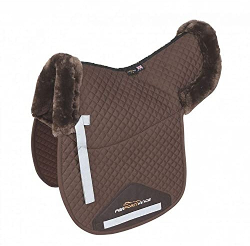 Shires Performance Tapis de selle semi-doublé Marron 43-45,7 cm