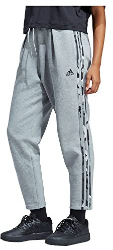 adidas Damen Graphic Pants, Medium Grey Heather, M