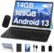 Tablet 10.1 Zoll Android 13 OS Octa Core 5G WLAN,14GB RAM+128GB ROM(TF 512GB/1TB), 2.0GHz, Google GMS | 8000mAh | 1280 * 800 HD-IPS | 5+8MP Kamera | Typ-C | Mit Maus und Tastatur - Blau