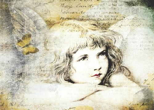 Vintage ängel rispapper, 29 x 40 cm (1 st) - för möbler Poster Craft Decoupage by CRAFT KREATIVELY