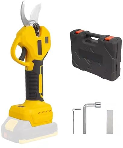 Tijeras de Podar Eléctricas, 45 mm Tijeras Eléctricas Podadora Electrica a Bateria, Tijeras de Podar con Baterías Brushless Compatible con Dewalt 20V Batería, LCD Display para Jardinería (Sin batería)