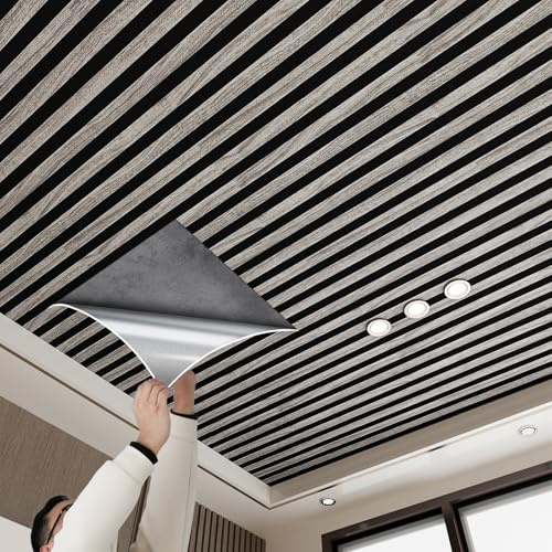 RENLXFI Ceiling Tiles Panels Coving 3d Ceiling Tiles Self Adhesive Cladding Panels, Decorations Ceiling Covering Waterproof For Living Room/Bedroom/Office, Wainscoting Background Wall Decor(10 pack)