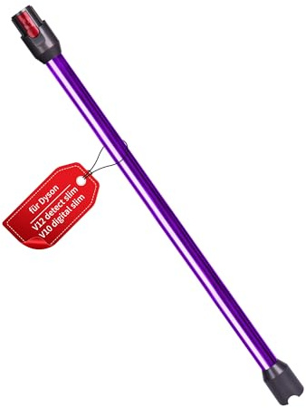 Tubo de extensión para aspiradora Dyson V12 Detect Slim / V10 Digital Slim - Tubo telescópico de aluminio de 74 cm con bloqueo rápido - Accesorio de manguera de succión de repuesto - Morado