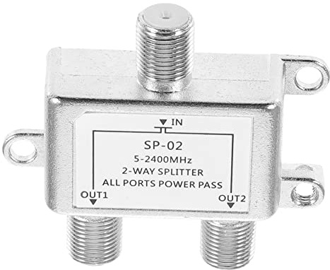 Tofficu Splitter Coassiale per Antenna Tv Digitale Doppia Uscita Compatibile per Segnale ad Catv