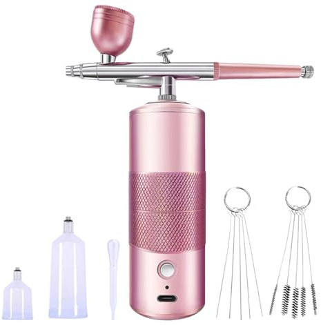 Générique Nagelpistol - airbrush-set | bärbar, trådlös, uppladdningsbar och högtryckstvätt för smink, tårtdekoration och målning