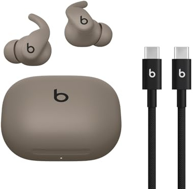 Beats – Powerbeats Fit – trådlösa sporthörlurar med aktiv brusreducering och ultimat säker passform, med USB-C-laddningskabel (1,5 m) - grusgrå