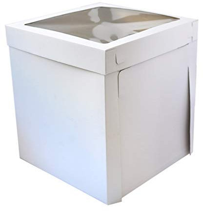 Tortenbox Tortenkarton extra Hoch 40,5 x 40,5 x 50,8 cm XL feste stabile Aufbewahrungsbox Geschenkbox Karton Verpackung