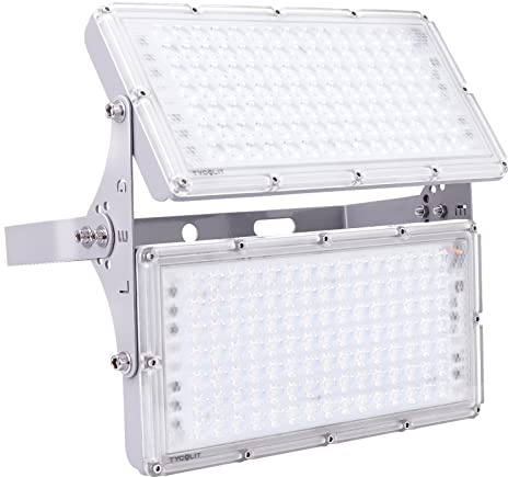 Viugreum 200W Foco Led Exterior, 20000LM Blanco Frío 6500K Foco Proyector LED 200W, IP66 Impermeable Luz de Seguridad, Led Floodlight para Jardín, Taller, Garaje[Ultrafino]