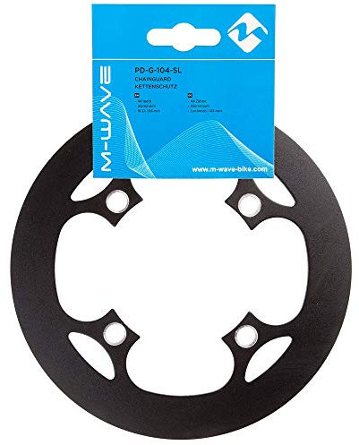 Samox Kettenschutz, Aluminium, schwarz eloxiert, Lochkreis 104 mm