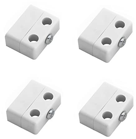 TERF® Heavy Duty Knockdown Fitting White Wood & Furniture Jointing Connector for Cupboard Kitchen Cabinet Wardrobe Bookcase Drawer and Multi Purpose use in Furniture - Pack of 4